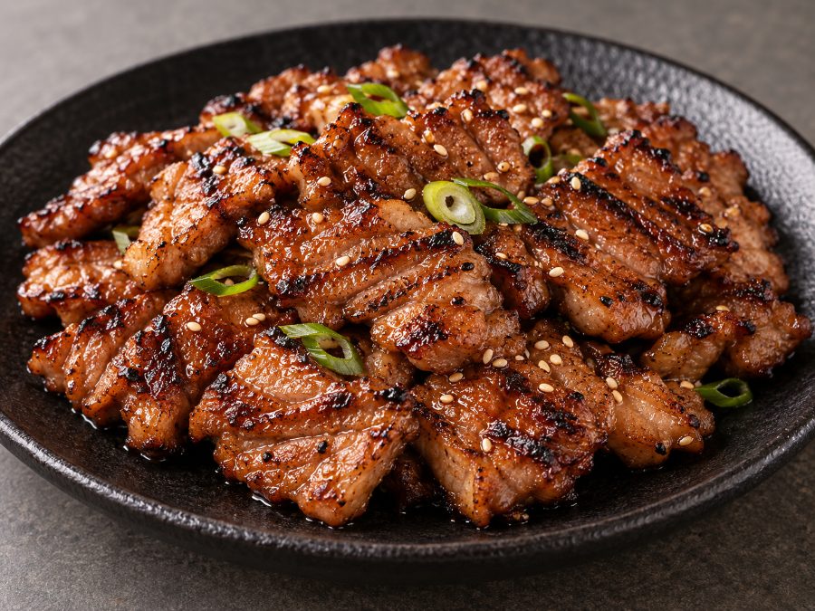 숯불돼지갈비 완성 사진